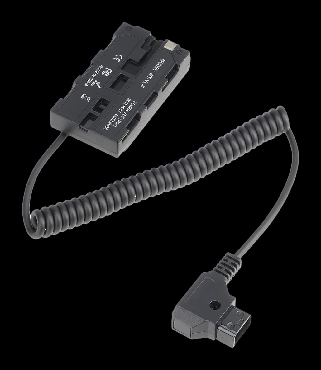 Battery Dummy für NP-F550 auf D-Tap